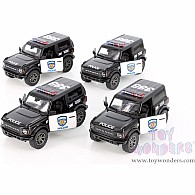Ford Bronco - Police Edition (2022, 1/34 scale die cast model car, Black/White)