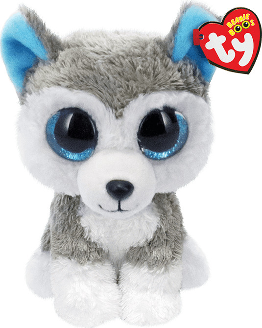 Ty 6" Slush the Husky Beanie Boos Plush Stuffed Animal New w/ Heart Tags MWMT's 
