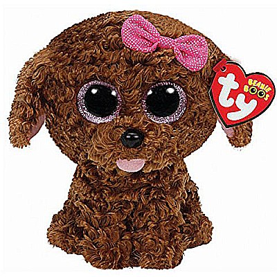 Ty Beanie Boos Maddie The Brown Dog with Bow Plush