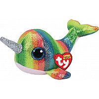 Beanie Boos - Nori Rainbow Stripped Narwhal (6 inch)