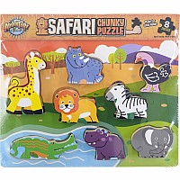 11.75" X 10.25" 8 Pc Chunky Safari Theme Puzzle