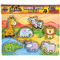 11.75" X 10.25" 7 Pc Chunky Safari Toon Puzzle