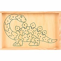 11" X 7" Wooden Dinosaur Letter Puzzle