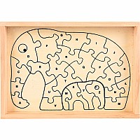 9.25" X 6.5" Wooden Elephant Letter Puzzle