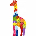 14" X  6.5" Wooden Giraffe Letter Puzzle