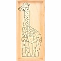 14" X  6.5" Wooden Giraffe Letter Puzzle