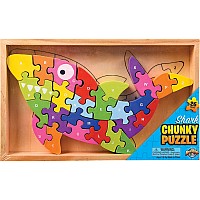 10.25" X 6.5" Wooden Shark Letter Puzzle