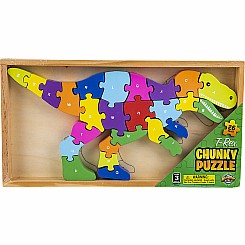 12" X 6.5" Wooden T-rex Letter Puzzle