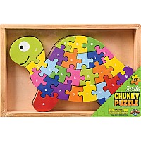 9.25" 6.25" Wooden Turtle Letter Puzzle