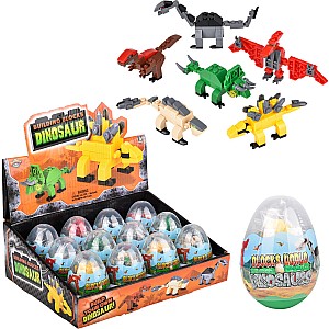 Dinosaur Building Block Egg 3"