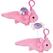 3.5" Mighty Quakes Axolotl Backpack Clip 12ct