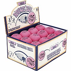 2.5" Rubber Pink High Bounce Ball