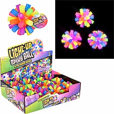 Light-Up Rainbow Spiky Ball 3" (assortment - sold individually)