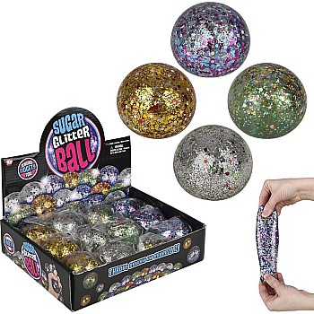 2.4" Sequin Squeezy Sugar Ball  (assortment - sold individually)