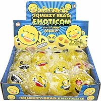 2.25" Squeezy Bead Emoticon Ball