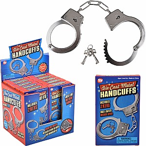 Diecast Metal Handcuffs Display Box