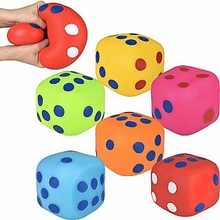 4.75" Squish and Roll Mega Marshmallow Dice 6ct