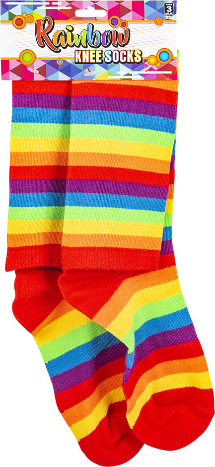 18.5 Rainbow Knee High Socks - Toys To Love