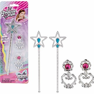 Pretend Play Princess Wand Jewelry Set