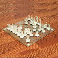 10" Glass Chess Set