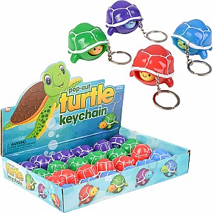 2" Pop Out Turtle Keychain