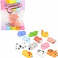 5 assorted 1.5" Gummy Zoo Animals Squish Squeeze Collectible