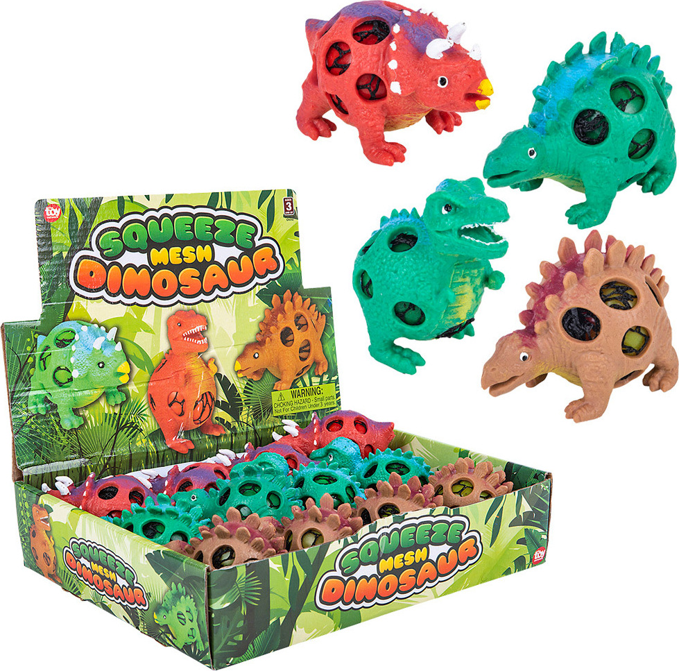 4" Mesh Squeeze Dinosaur The Toy Box Hanover