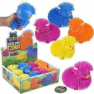 4" Highland Cow Puffer-Assorted Colors (assorted)