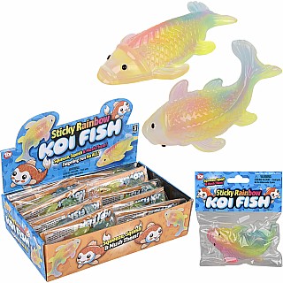 4.5" Sticky Rainbow Koi Fish 12ct