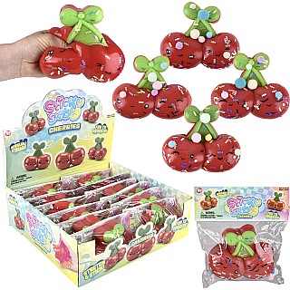 4" Sticky Squish Cherries (sold individually)