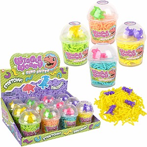 3.6" Wiggle Wormy Dinosaur Putty 12ct