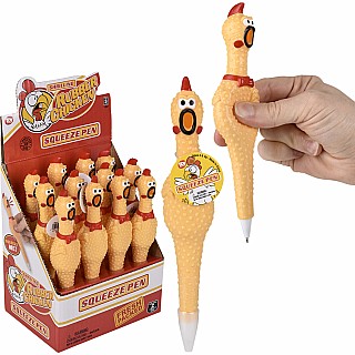 7" Rubber Chicken Pen 12ct