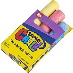 3pc Jumbo Sidewalk Chalk 4"