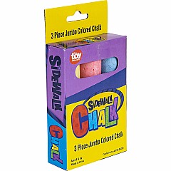 3pc Jumbo Sidewalk Chalk 4"
