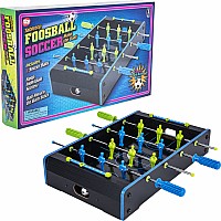 Neon Wooden Tabletop Foosball Game 20"x12.25"