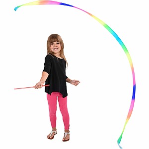 11.75" Rainbow Ribbon Wand