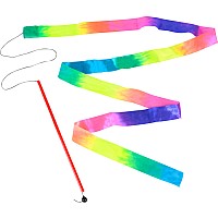 11.75" Rainbow Ribbon Wand
