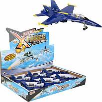 9" Die-cast Pull Back F-18 Blue Angel