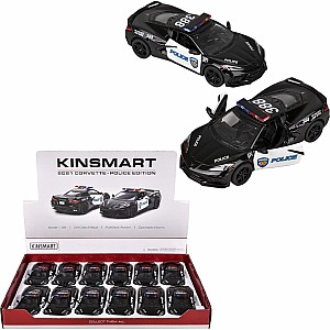 5" Diecast Pull Back 2021 Police Corvette