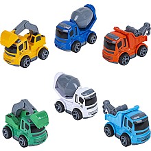 4" Friction Die-cast Construction Vehicles 12/ Display