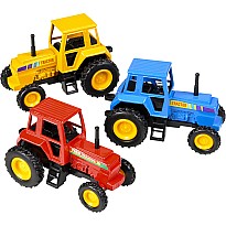 3.75" Die-cast Pull Back Farm Tractors