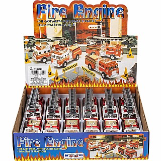 5.5" Die-cast Pull Back Fire Truck