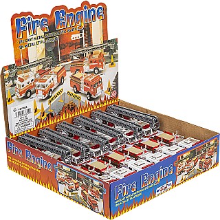 5.5" Die-cast Pull Back Fire Truck