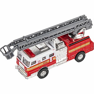 5.5" Die-cast Pull Back Fire Truck