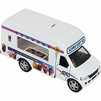 5" Die-cast Pull Back Ice Cream Truck