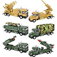 6" Die-cast Pull Back Military Vehicles