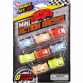 Mini Transparent Action Cars 8 Pack