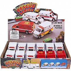 5" Die-cast Pull Back Rescue Ambulance