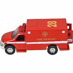 5" Die-cast Pull Back Rescue Ambulance