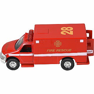 5" Die-cast Pull Back Rescue Ambulance